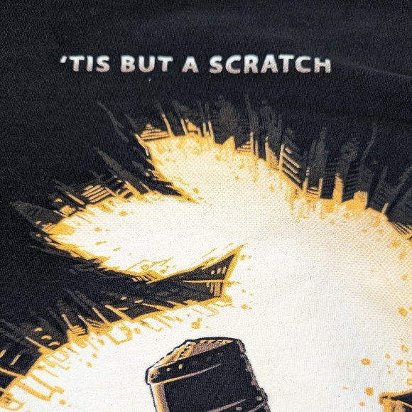 Monty Python Black Knight "Tis But A Scratch" Tee Shirt Medium - Picture 3 of 8